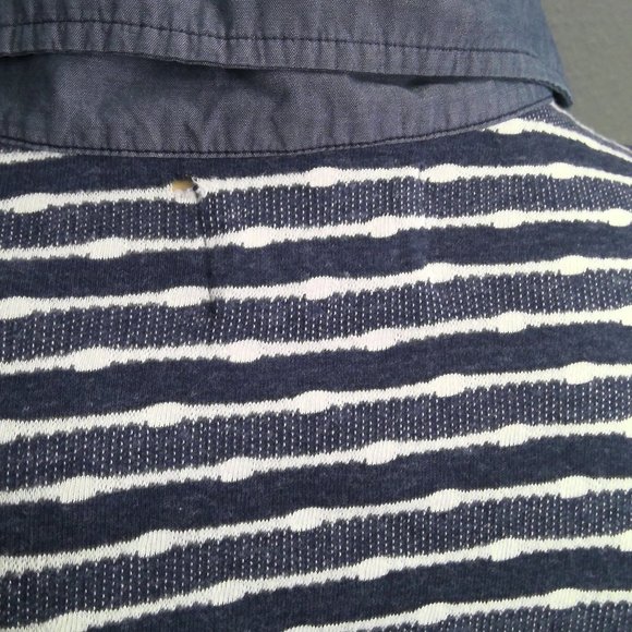 SOL ANGELES Polo Shirt Golf Casual Blue Striped Men's XL - Picture 4 of 8